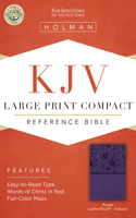 KJV Large Print Compact Reference Bible, Purple LeatherTouch, Indexed