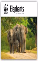 WWF Elephants Square Wall Calendar 2024