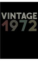 Vintage 1972 Notebook Birthday Gift