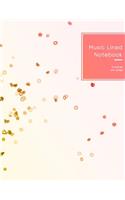 Music lined notebook 5 staves per page