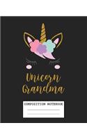 Composition Notebook: Funny Unicorn Soft Glossy Cover Unicorns Kids Wide Ruled Blank Lined Journal Paper 7.5 x 9.25 Inches 110 Pages