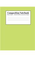 Composition Notebook - Story Paper - Dashed Midline and Picture Space: Light Green Lined School Journal for Children Kids Girls Boys Teens Women