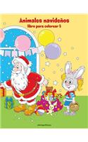 Animales navideños libro para colorear 5: (5 Animales Navideños)