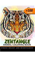 100+ Zentangle Animal Coloring Book for Adults