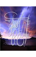 Just Be: 8x10 Inch Zen Meditation/Mindfulness Journal/Notebook - Purple Sunset