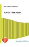 Multiple Zeta Function: (English)