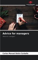 Advice for managers