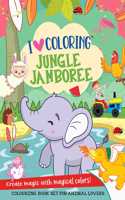 Jungle Jamboree-Animal Colouring Book Set (Set of 5 Books) | Farm | Flamingos | Jungle | Llama | Dragons