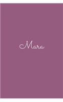 Mara: notebook with the name on the cover, elegant, discreet, official notebook for notes, dot grid notebook,