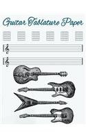 Guitar Tablature Paper: 5 Blank Chord Diagrams Seven 6-line Staves per page with 110 pages printed on both sides in an 8.5x11 size.