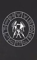 Gemini Notebook 'Zodiac Circle' - Zodiac Diary - Horoscope Journal - Gemini Gifts for Her
