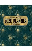 Daily & Weekly 2020 Planner Teal Feather