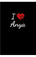 I love Anya: Notebook / Journal / Diary - 6 x 9 inches (15,24 x 22,86 cm), 150 pages. For everyone who's in love with Anya.