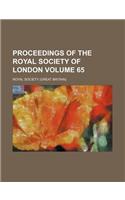 Proceedings of the Royal Society of London Volume 65: (English)