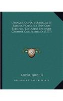 Utraque Copia, Verborum Et Rerum, Praecepta Una Cum Exemplis, Dilucido Brevique Carmine Comprehensa (1577): (Latin)