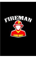 Fireman: Hangman Puzzles - Mini Game - Clever Kids - 110 Lined pages - 6 x 9 in - 15.24 x 22.86 cm - Single Player - Funny Great Gift