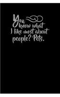 You Know What I Like Most About People? Pets.: Funny Gag Gift Humorous Notepad For Friends, Family & Coworkers