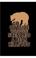 Go Outside Worst Case Scenario A Bear Kills You: Hangman Puzzles Mini Game Clever Kids 110 Lined Pages 6 X 9 In 15.24 X 22.86 Cm Single Player Funny Great Gift