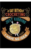 A Day Without Crocheting Is Like Just Kidding I Have No Idea