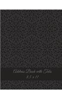 Address Book with Tabs 8.5 x 11: Mandala Black Color, Address Book with Birthdays and Anniversaries, Tabs Book large print 8.5" x 11" Organizer & Address Book for Phone Numbers, Ema