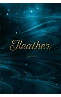 Heather Journal: Personalized Name Journal or Diary Notebook For Women To Write In, Gold Plated Name (Gift Journal)