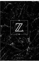 Z: Personalized Monogrammed Journal (Notebook/Diary) Gift for Friend Office Teacher Black Marble