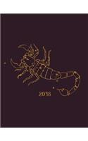 2018: Calendar Organiser and Journal Notebook with Inspirational Quotes + To Do Lists with Scorpio Zodiac Cover(1 Scorpio Zodiac Gifts)