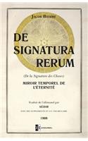 De Signatura Rerum (De la Signature des Choses)