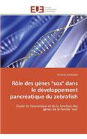 Rôle des gènes sox dans le développement pancréatique du zebrafish