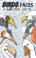 BIRDS Faces COLORING BOOK
