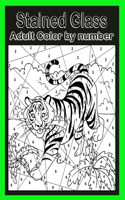 Stained Glass: Color By Number Adult Coloring Book for Stress Relief, Relaxation