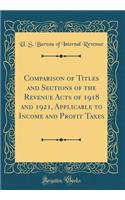 Comparison of Titles and Sections of the Revenue Acts of 1918 and 1921, Applicable to Income and Profit Taxes (Classic Reprint)