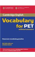 Cambridge Vocabulary for PET Edition without answers