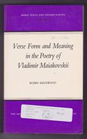 Verse Form and Meaning in the Poetry of Vladimir Maiakovskii
