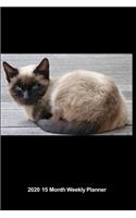 Plan On It 2020 Weekly Calendar Planner - Siamese Cat - Meow Give Me Some Kitty Love