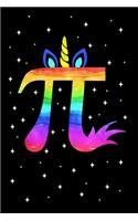 Funny magical pi unicorn journal