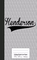 College Ruled Line Paper: HENDERSON Notebook