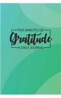 Daily Gratitude Journal 'Blue Bubbles' - Five Minutes of Gratitude Diary - Happier Life Gratitude Notebook - Positivity Diary: Medium College-Ruled Journey Diary, 110 page, Lined, 6x9 (15.2 x 22.9 cm)