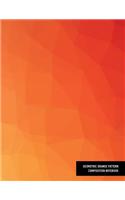 Geometric Orange Pattern Composition Notebook