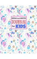 Draw and Write Journal for Kids: Cute Unicorn Matte Cover Design for Drawing, Creative Writing, Doodling, Creating Your Own Story, Illustration Book and Diary (Perfect Gift for Kids
