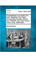 Proceedings in an Action for Debt, Between the Right Honourbale Charles James Fox, Plaintiff, and John Horne Tooke, Esq. Defendant: (English)