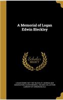 Memorial of Logan Edwin Bleckley