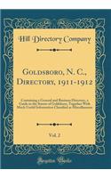 Goldsboro, N. C., Directory, 1911-1912, Vol. 2