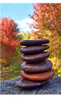 Zen Cairn Stack of Smooth Stones in the Fall Woods: Take Notes, Write Down Memories in this 150 Page Lined Journal