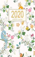 2020 Monthly Planner: Jan 1, 2020 to Dec 31, 2020: Monthly Planner + Calendar Views and Notes - Birds and Flowers Cover