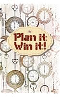 Plan it win it quote time organizer in scrapbook vintage cover for the the new year