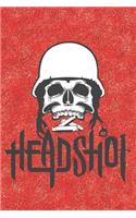 Headshot: Funny Skull Notebook Journal Diary to write in - skeleton life