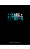 She Gets It From Her Grandma (Hockey): Composition Notebook: Wide Ruled