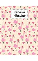 Dot Grid Notebook: Cute Flamingo Gifts Cartoon Cover Dotted Paper Notebook Large (8.5 x 11 inches) For Sketching, Writing, Taking Note & Ideas. Perfect Gifts Ideas For