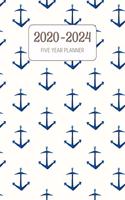 2020-2024 Five Year Planner: Monthly Agenda & Schedule with US Holidays - 60 Months or 5 Years - Blue Anchor